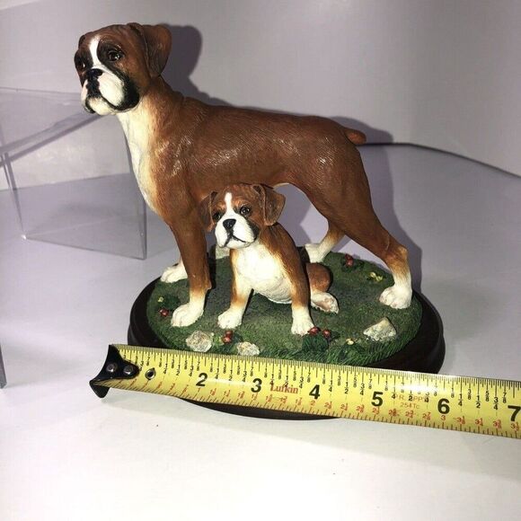 Danbury Mint "Chip Off The Old Block" Boxer Figurine Puppy 6x5 - Picture 10 of 10